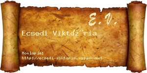 Ecsedi Viktória névjegykártya