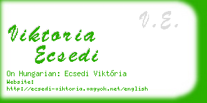 viktoria ecsedi business card